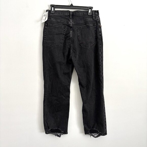 Abercrombie & Fitch Black Curve Love High Rise Ankle Straight Jeans Size 30/10s - Picture 7 of 10